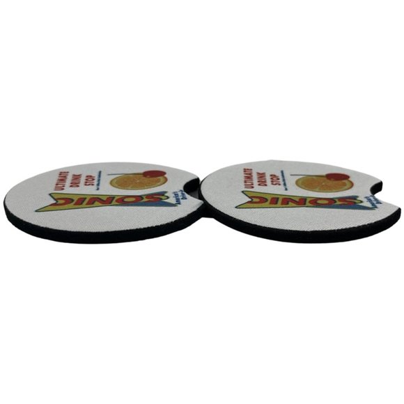 Car Coasters Sonic Drive-in Soda Pop Beverage Set of 2 Neoprene Absorbent - Picture 4 of 9